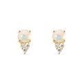 Diamond Opal stud earrings